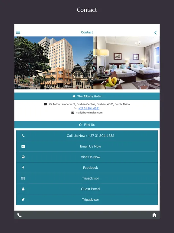 Albany Hotel iPad  স্ক্রিনশট