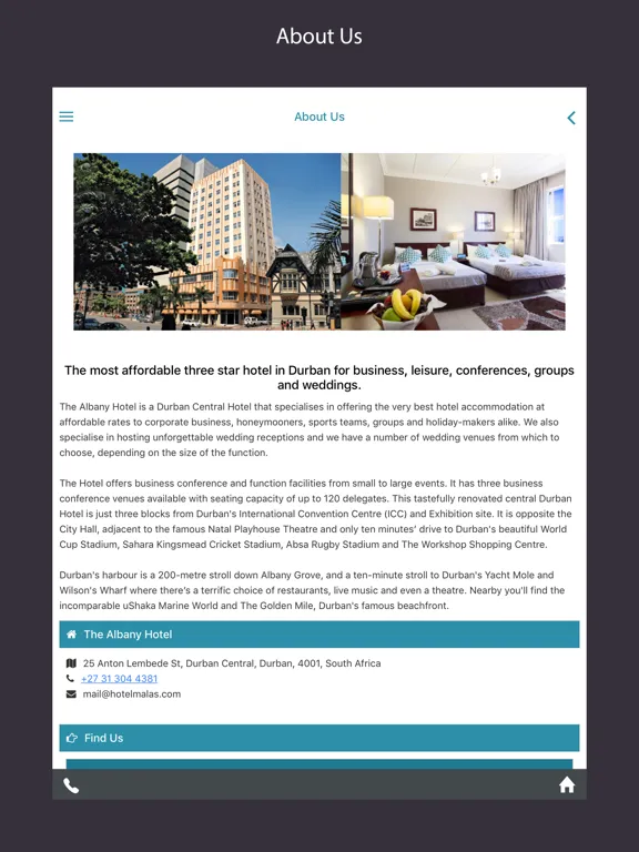 Albany Hotel iPad  স্ক্রিনশট
