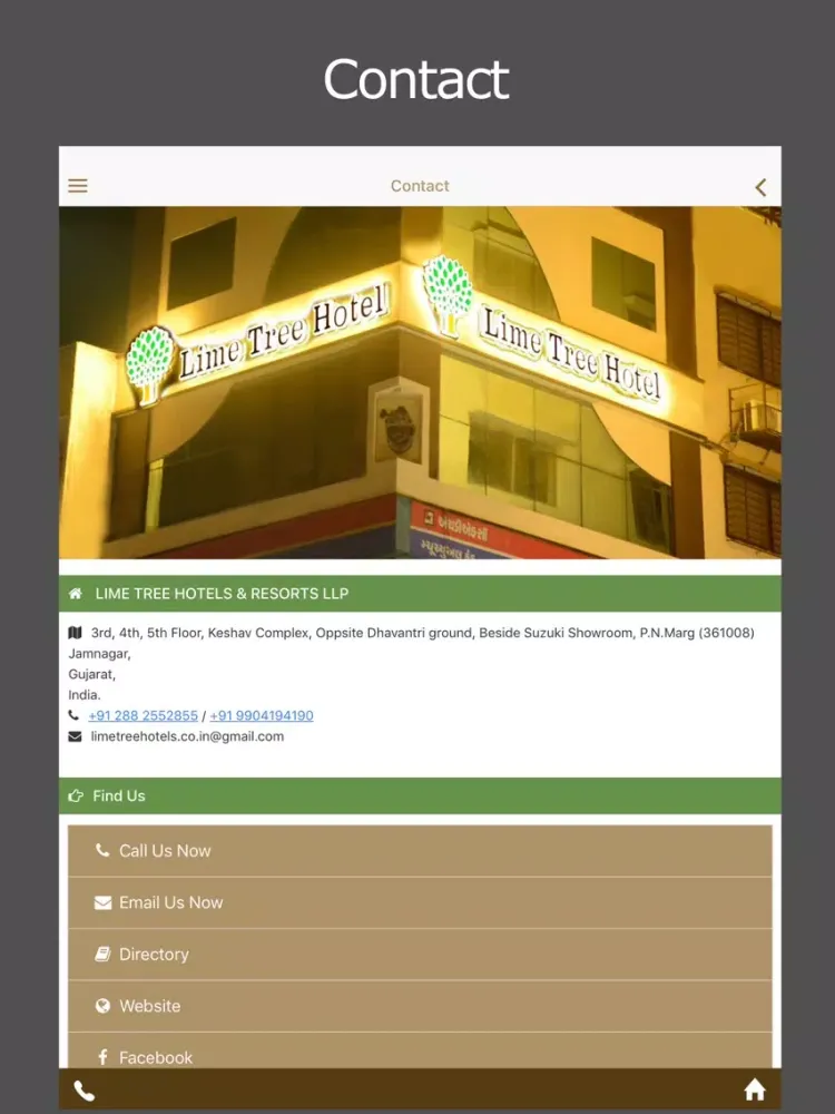 LIME TREE HOTEL iPad  Screenshots