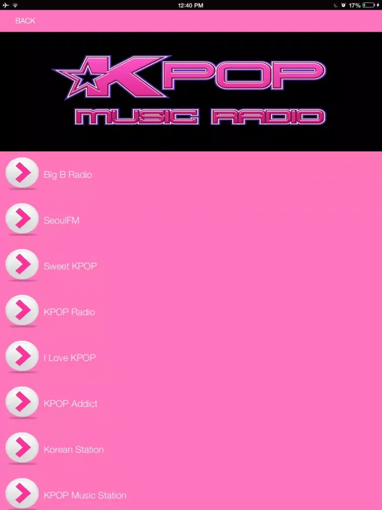 Скриншоты A KPOP Music Radio App - Korean Pop Music For Fans Of for K-pop,snsd,exo,Big Bang,2PM,Beast,TXXQ,Boyfriend,U-Kiss,Block B,Infinite,Mblaq,CN Blue,FTIsland,GDragon,Sungri,Girls GEneration,Yoona,Yuri,BOA,Sistar,f(x),4Minute,Crayon Pop,A Pink,SMTOWN iPad 