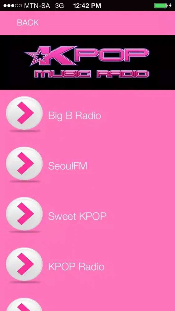 Скриншоты A KPOP Music Radio App - Korean Pop Music For Fans Of for K-pop,snsd,exo,Big Bang,2PM,Beast,TXXQ,Boyfriend,U-Kiss,Block B,Infinite,Mblaq,CN Blue,FTIsland,GDragon,Sungri,Girls GEneration,Yoona,Yuri,BOA,Sistar,f(x),4Minute,Crayon Pop,A Pink,SMTOWN