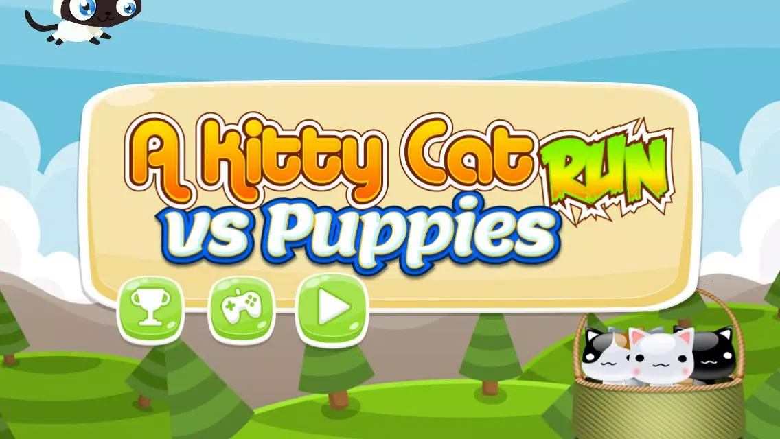 Zrzuty ekranu A Kitty Cat vs Puppies Run-ing Jump-ing Game