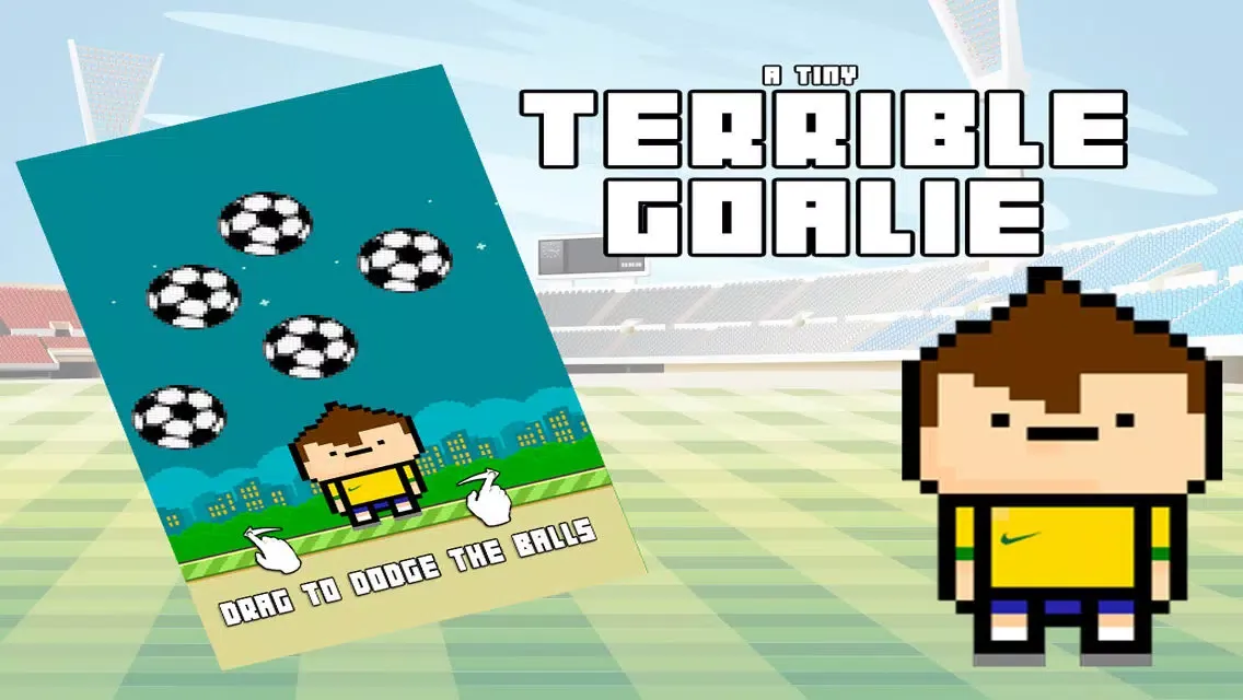 Captures d'écran de A Terrible Tiny Goalie - Pixel Soccer Game Dodge The 100 Balls