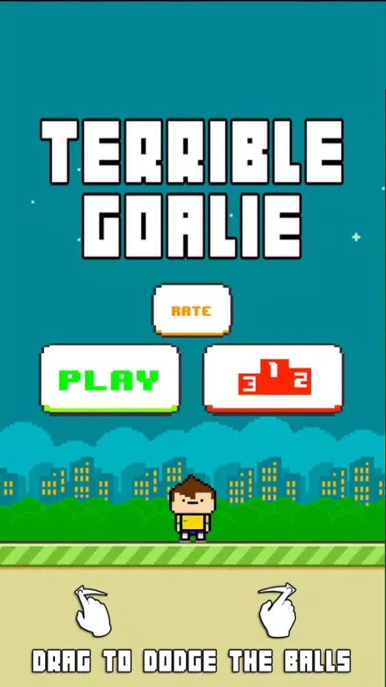 Captures d'écran de A Terrible Tiny Goalie - Pixel Soccer Game Dodge The 100 Balls