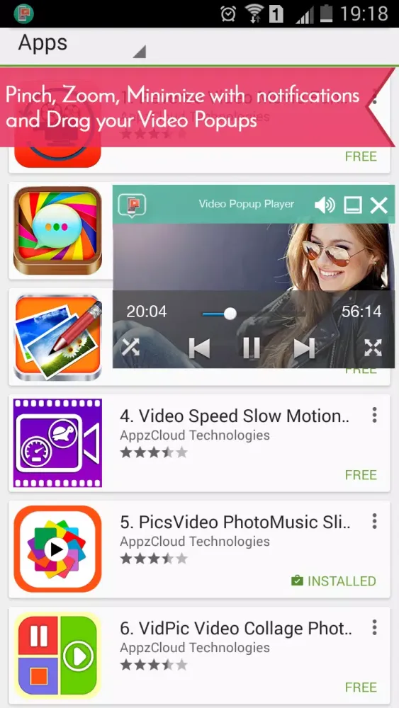 Screenshot di Video Popup Player