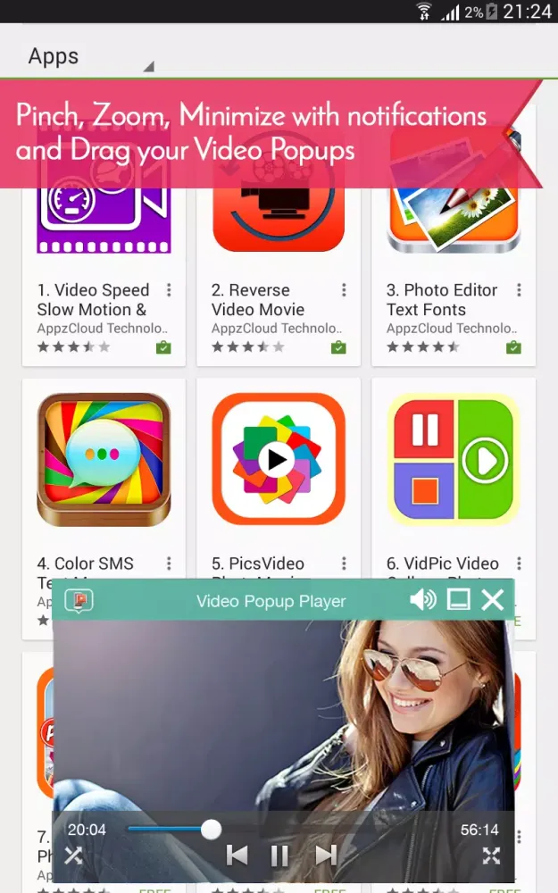 Screenshot di Video Popup Player