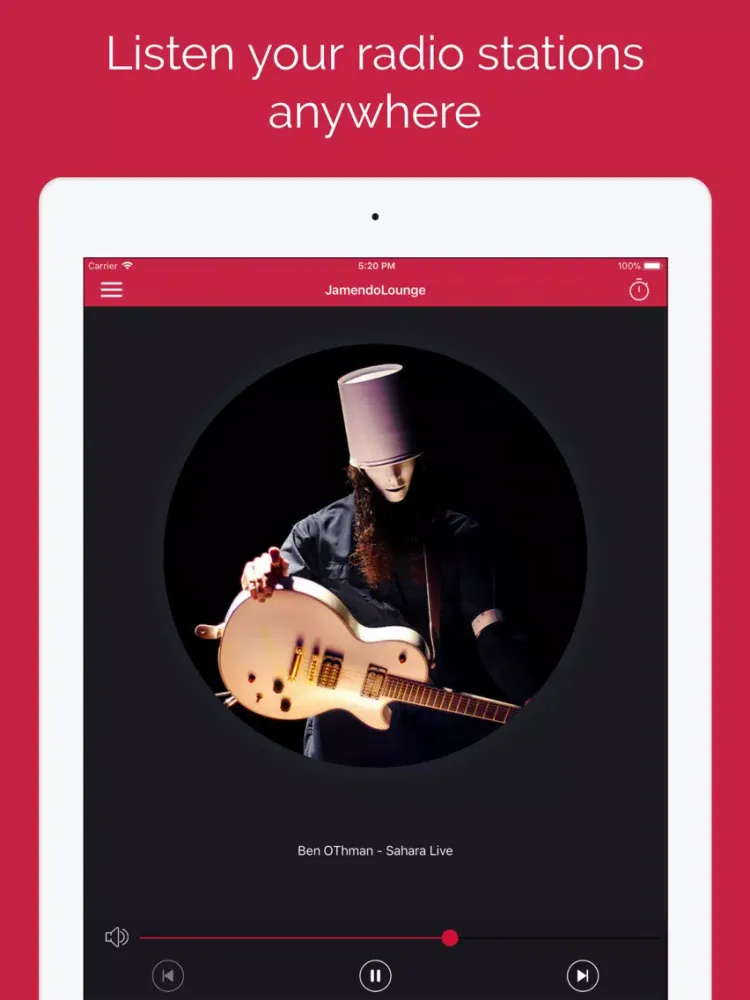 Ảnh chụp màn hình của FMTuner Radio & Music iPad 