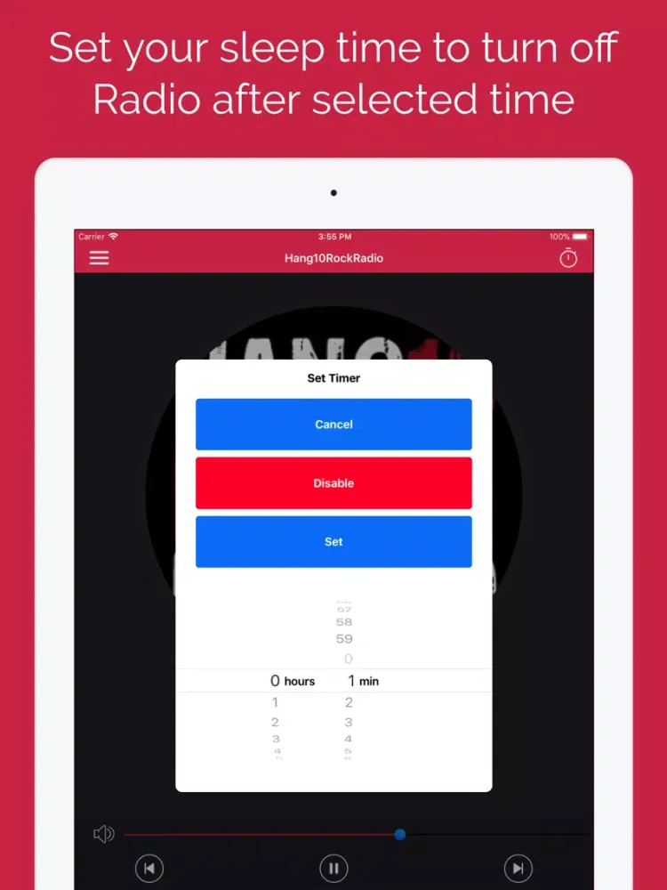 Ảnh chụp màn hình của FMTuner Radio & Music iPad 