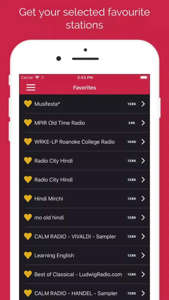 Ảnh chụp màn hình của FMTuner Radio & Music