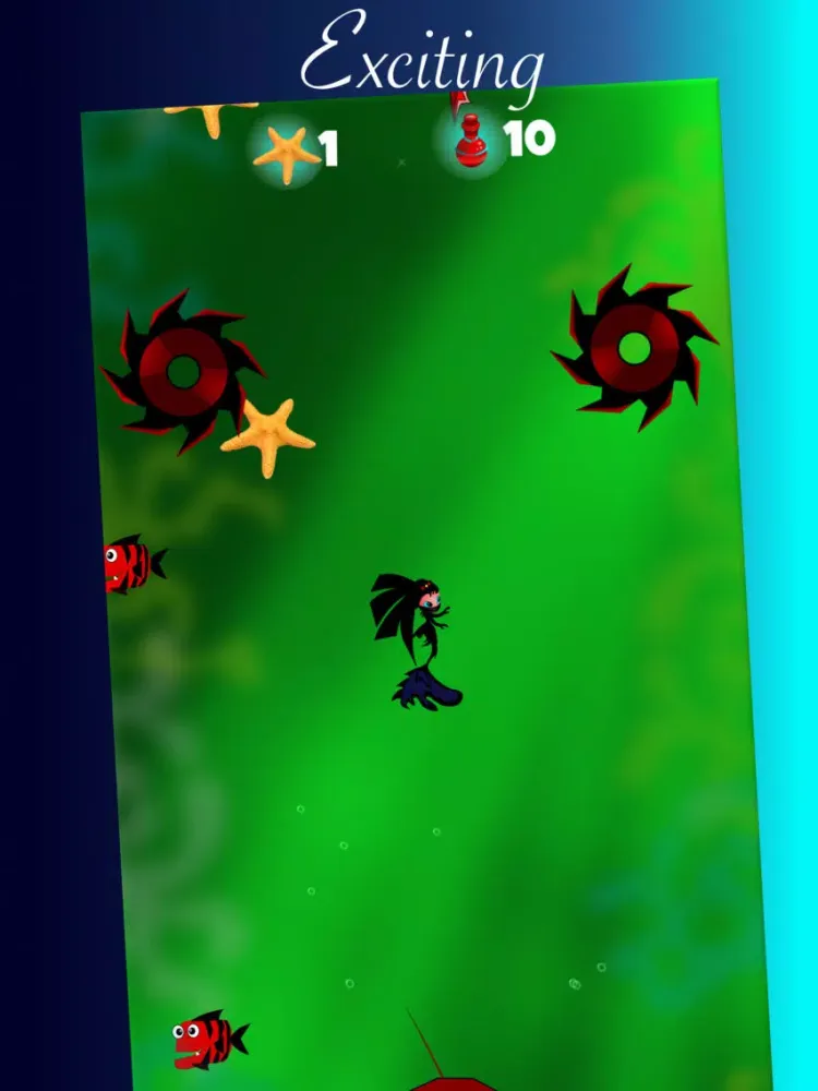 Black mermaid - swim up or die iPad 應用截圖
