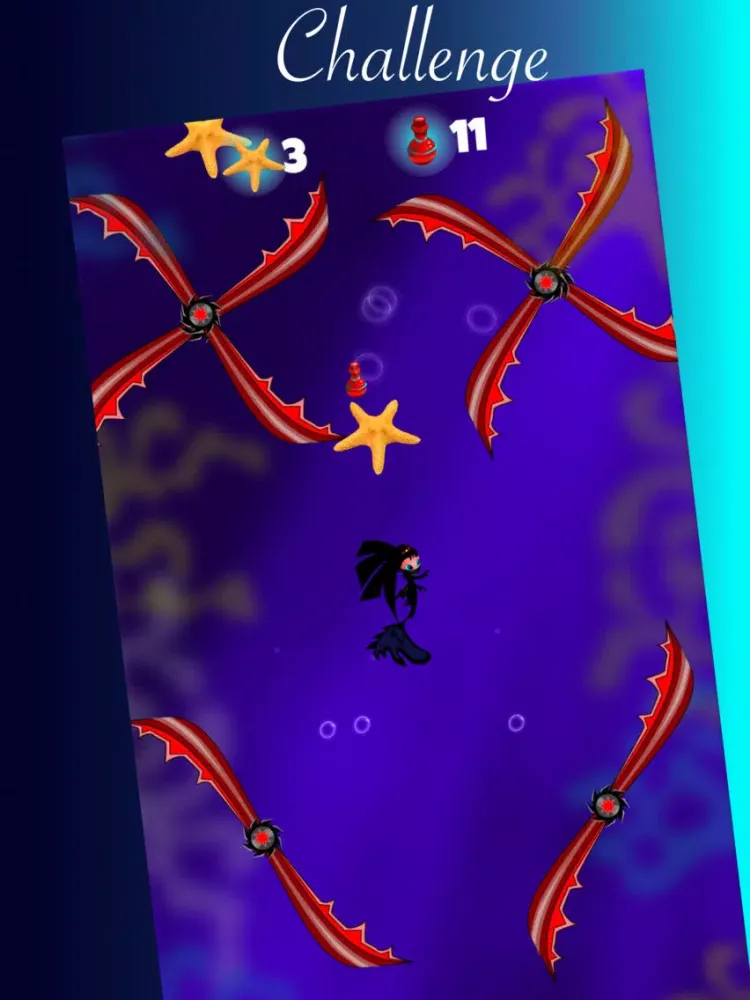 Black mermaid - swim up or die iPad 應用截圖