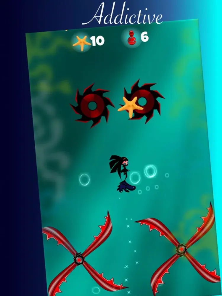 Black mermaid - swim up or die iPad 應用截圖