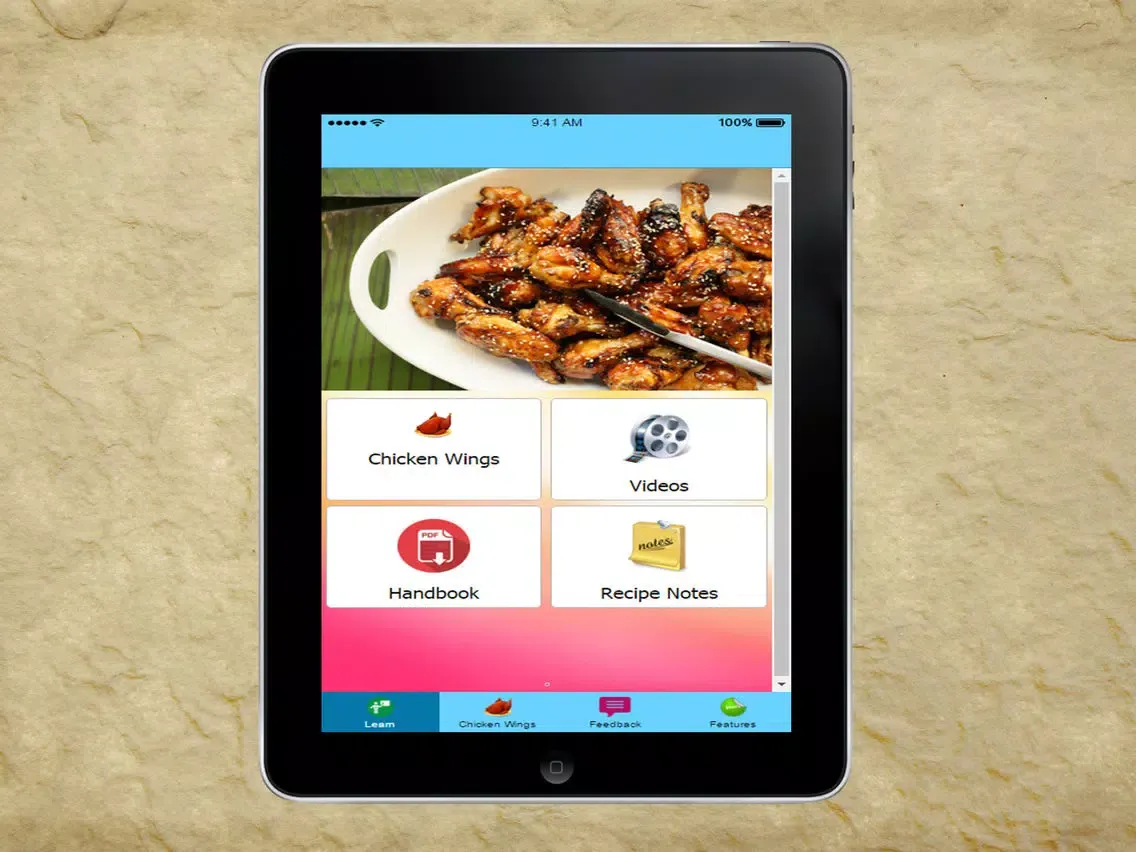 Chicken Wings Recipes iPad  Screenshots