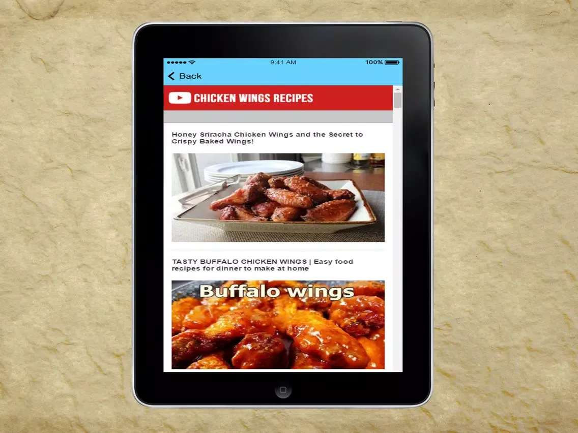 Chicken Wings Recipes iPad  Screenshots