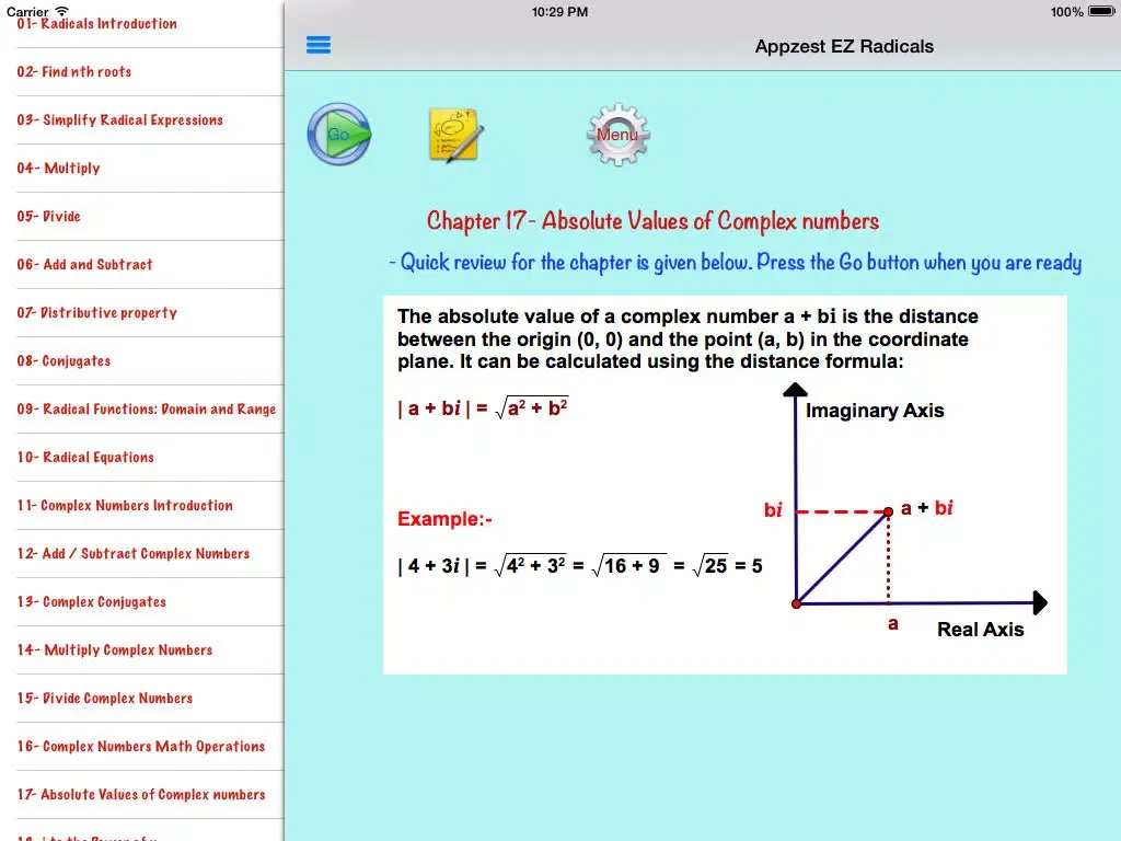 EZ Radicals & Complex Numbers Lite iPad  Ekran Görüntüleri