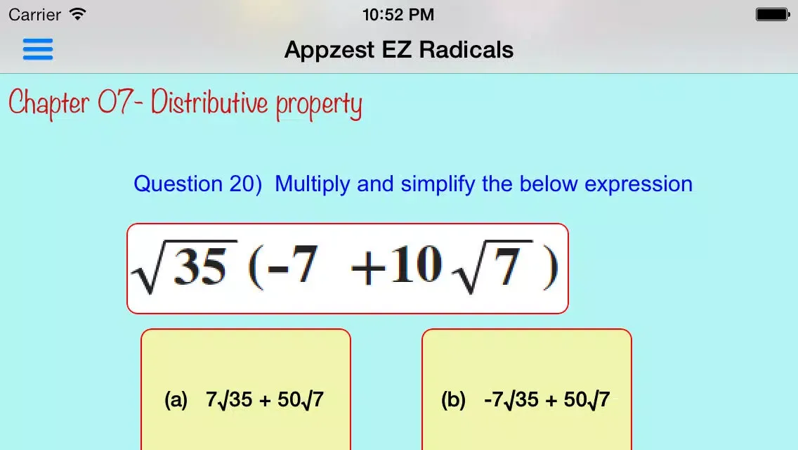 EZ Radicals & Complex Numbers Lite Ekran Görüntüleri