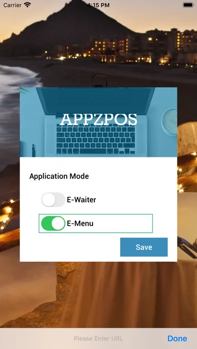 Capturas de tela do APPZPOS-EMENU
