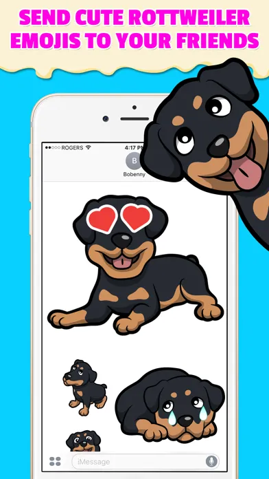 Ảnh chụp màn hình của RottyEmoji - Rottweiler Emoji Keyboard & Stickers