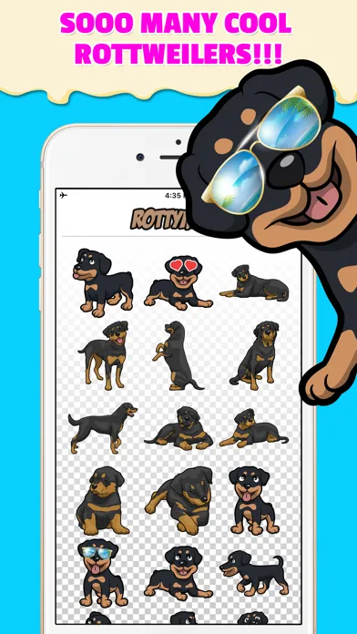 Ảnh chụp màn hình của RottyEmoji - Rottweiler Emoji Keyboard & Stickers
