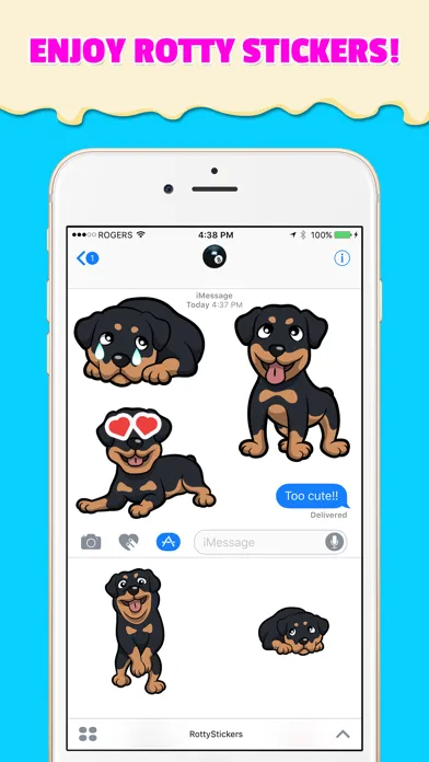 Ảnh chụp màn hình của RottyEmoji - Rottweiler Emoji Keyboard & Stickers