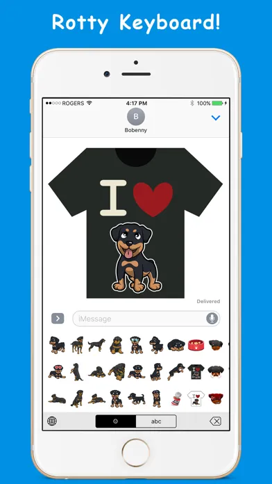 Ảnh chụp màn hình của RottyEmoji - Rottweiler Emoji Keyboard & Stickers