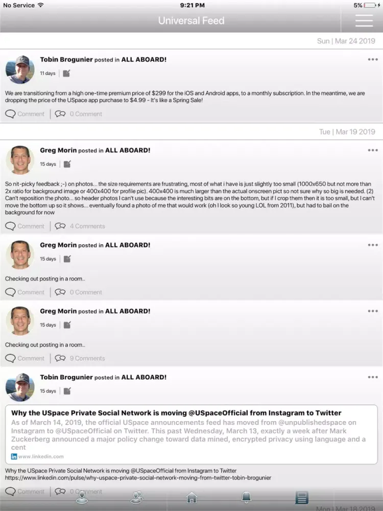 Capturas de pantalla de USpace Private Network iPad 