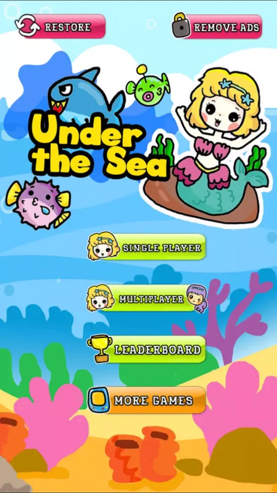 Capturas de pantalla de Little Mermaids - A Beautiful Under The Sea Match 3 Puzzles Games Free Editions For Kids