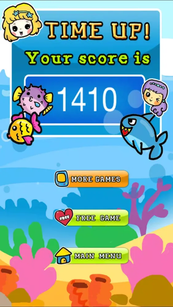 Capturas de pantalla de Little Mermaids - A Beautiful Under The Sea Match 3 Puzzles Games Free Editions For Kids