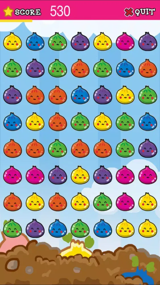 ภาพหน้าจอของ Onion Blitz Heroes Epic : Awesome Match 3 Puzzles Games - Farm Mania Free Editions For Kids and Girls