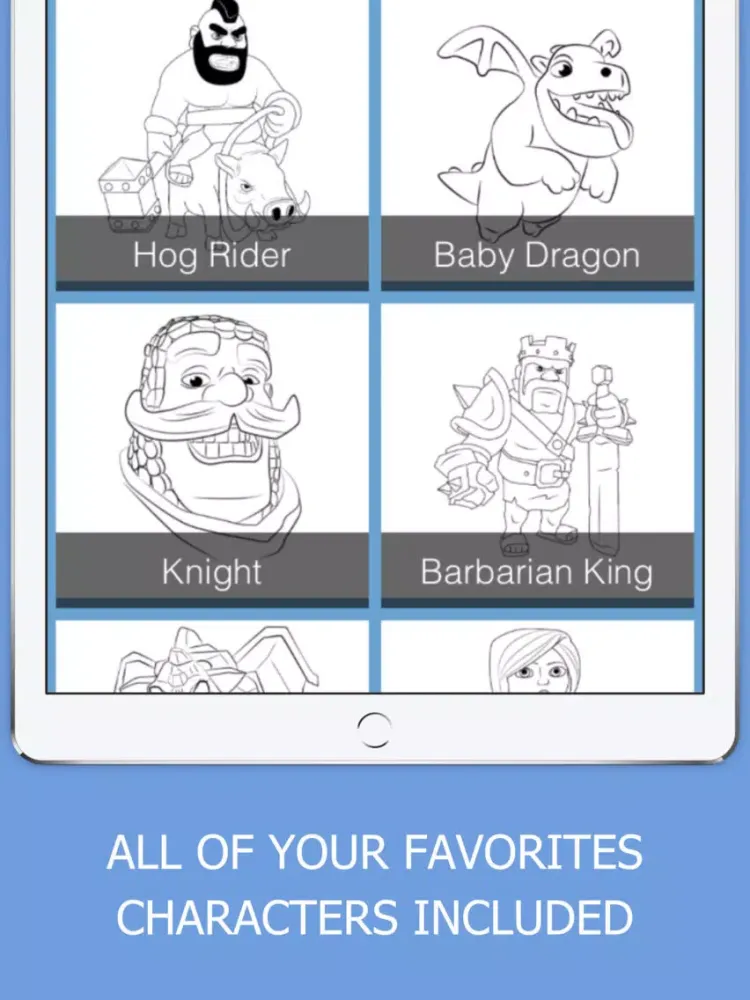 Drawing Guide about Clash Royale iPad Screenshots