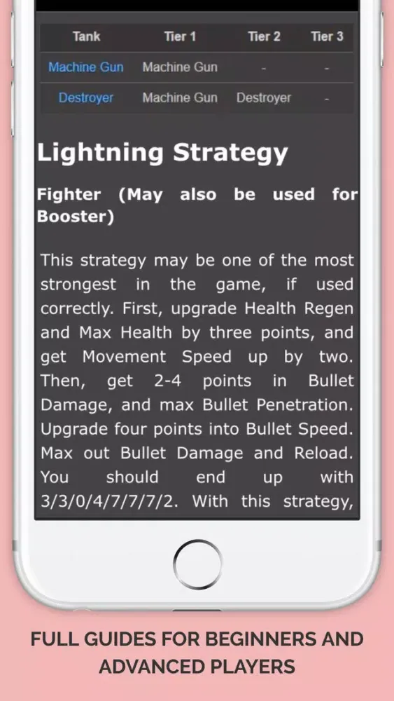 Capturas de tela do PRO Guide for Diep.io - Tank War Strategies and Tips