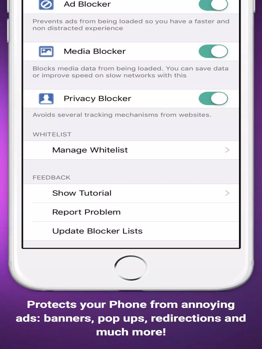 No More Ads - AdBlock for Fast and Secure Browsing iPad  Screenshots