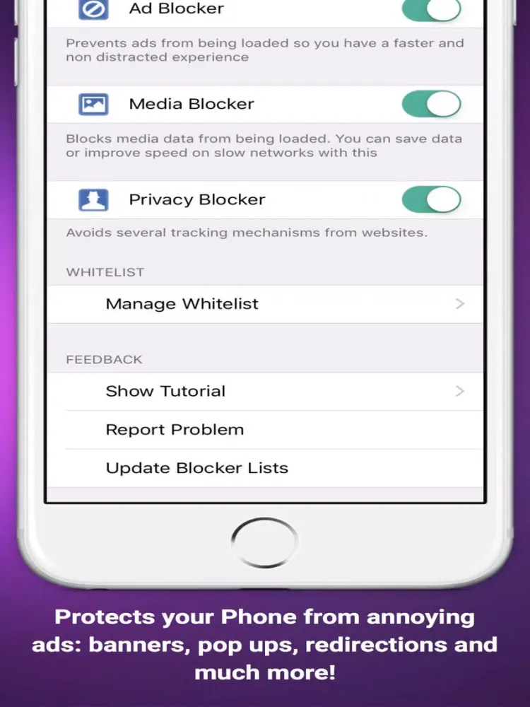 No More Ads - AdBlock for Fast and Secure Browsing iPad 應用截圖
