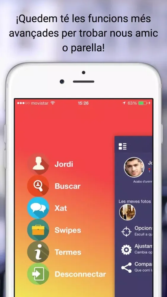 Tangkapan layar Quedem Xat - Trobar amics o parella en català
