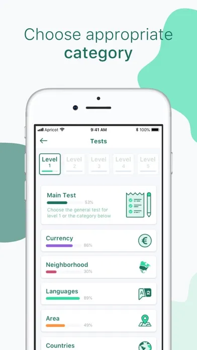 GeoMate - Tests & Exercises Screenshots