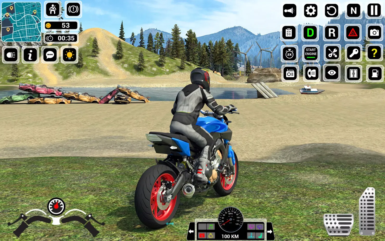 Open World Bike Driving Games Ekran Görüntüleri