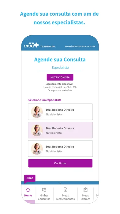 Capturas de pantalla de Sesi Viva Mais Telemedicina