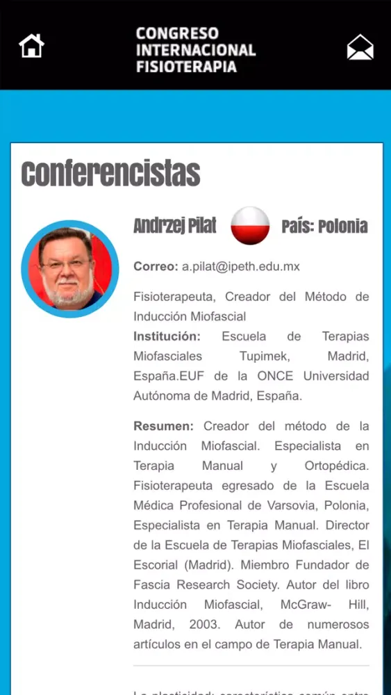 Congreso Fisioterapia Ekran Görüntüleri