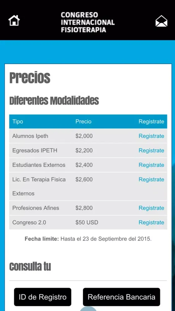 Congreso Fisioterapia Ekran Görüntüleri