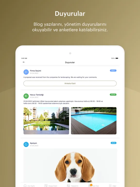 Aktif Yaşam Hizmet Yönetimi iPad 應用截圖