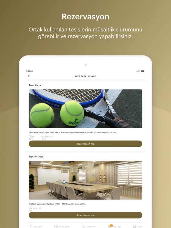 Aktif Yaşam Hizmet Yönetimi iPad 應用截圖