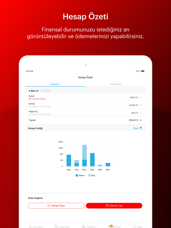 Tangkapan skrin ARTI Yapı Yönetim iPad 
