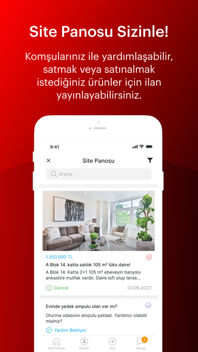Tangkapan skrin ARTI Yapı Yönetim