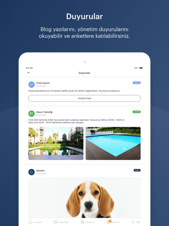Göktekin Tesis Yönetimi iPad  سکرین شاٹس
