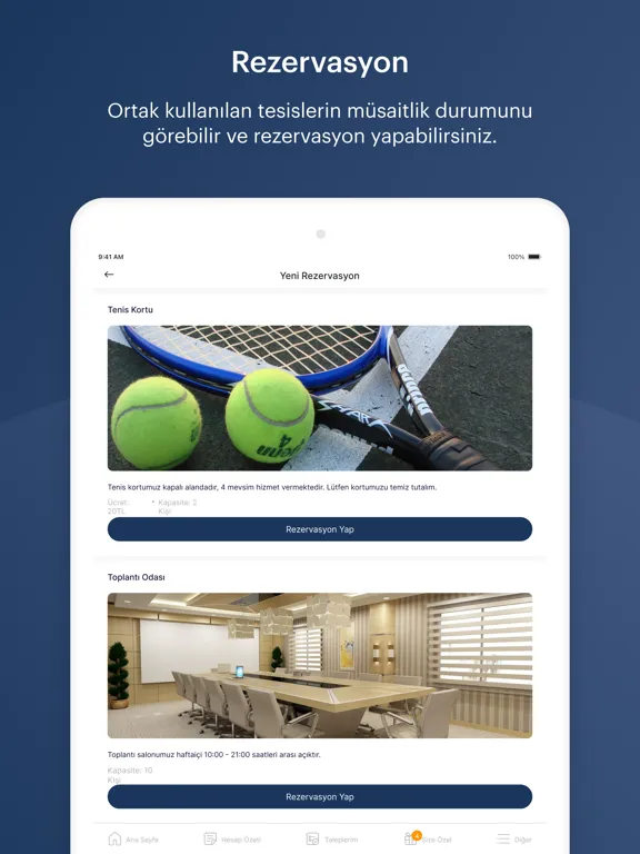 Göktekin Tesis Yönetimi iPad  سکرین شاٹس