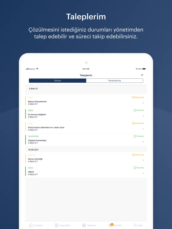 Göktekin Tesis Yönetimi iPad  سکرین شاٹس