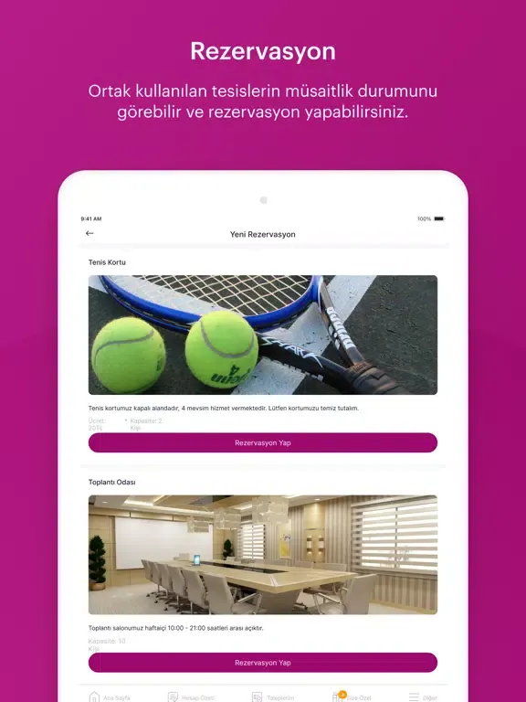 Simya Tesis Yönetim Hizmetleri iPad  Screenshots