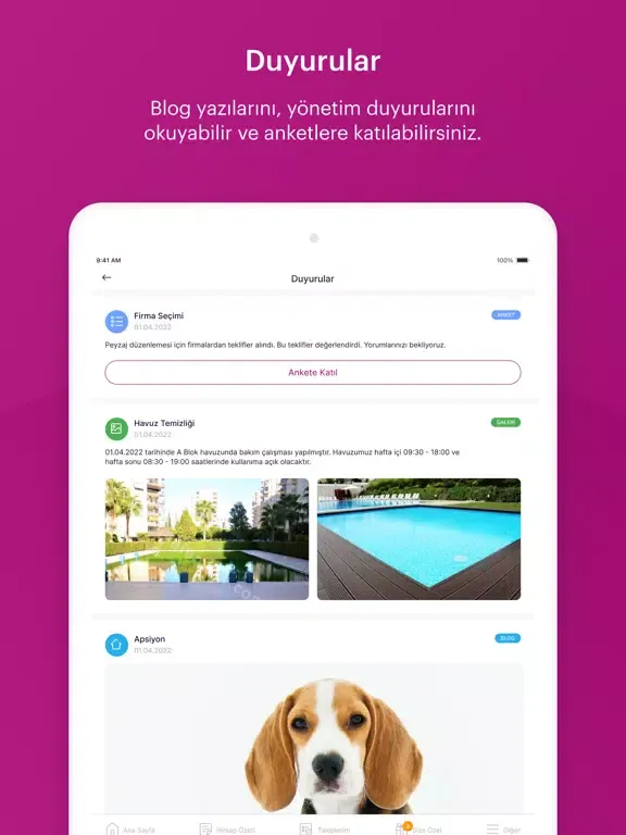 Simya Tesis Yönetim Hizmetleri iPad  Screenshots