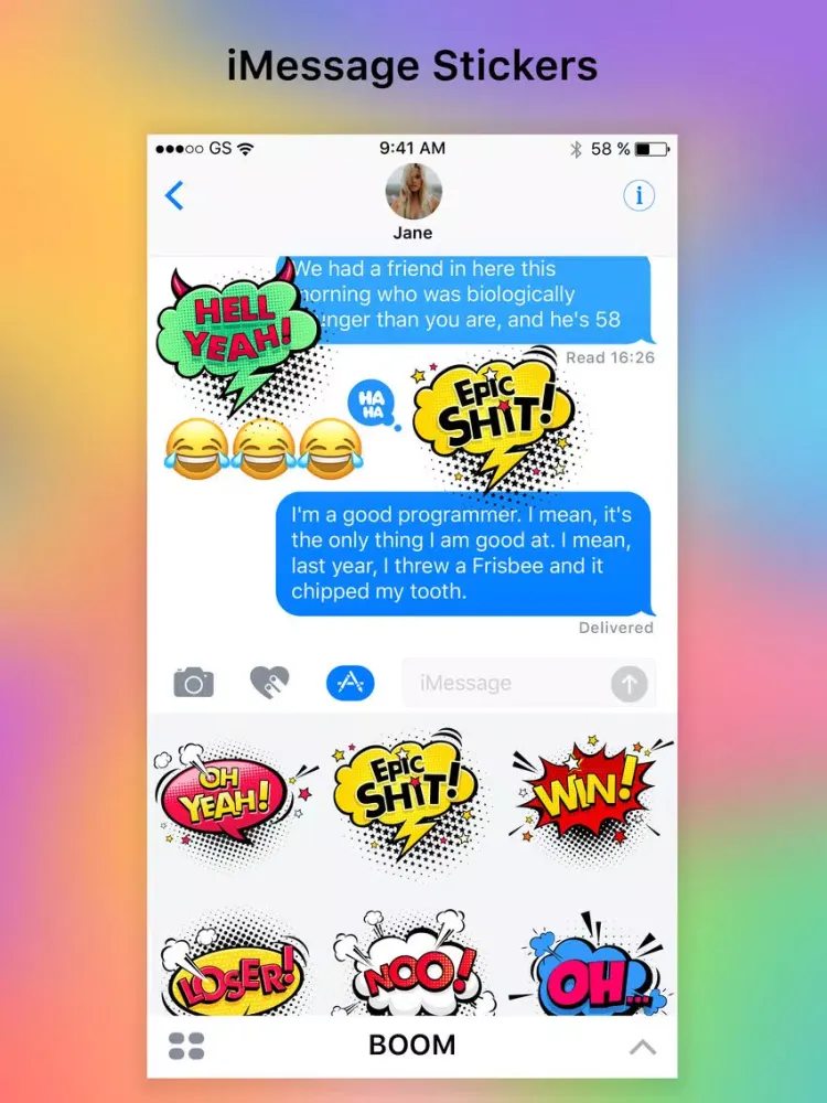 BOOM - Funny Comic Stickers iPad  স্ক্রিনশট