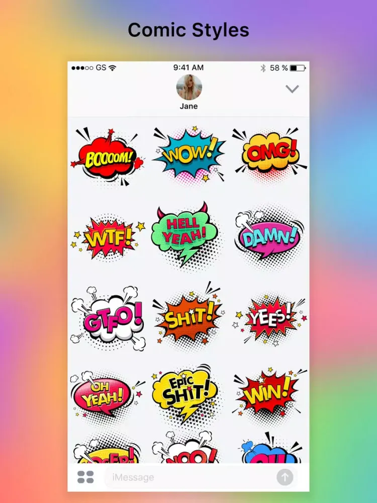 BOOM - Funny Comic Stickers iPad  স্ক্রিনশট